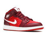 AIR JORDAN 1 MID SE GS 'RED QUILTED'