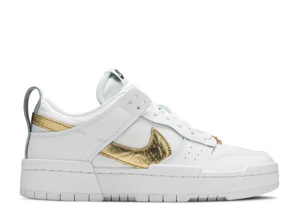 W NIKE DUNK LOW DISRUPT 'WHITE METALLIC GOLD'