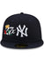 NEW ERA NEW YORK YANKEES MENS 5950 FITTED HAT 'NAVY BLUE CROWN CHAMPS'